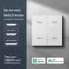 Smart Switch with AG Skin-feel Panel Connects To Mijia APP, Supports Xiao Ai Voice Control, Remote, and Touch Control.