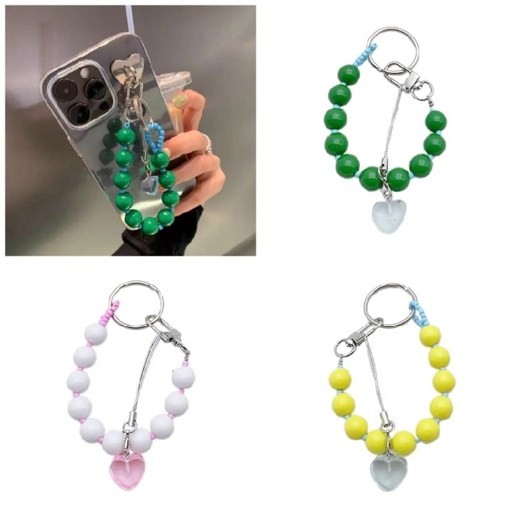 Vibrant Beaded Keychain Bag Charm Phone Chaiin Keyring for Fashion Enthusiast