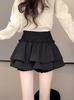 Ballet Style Women's Summer Elastic High Waist Fluffy Skirt Shorts