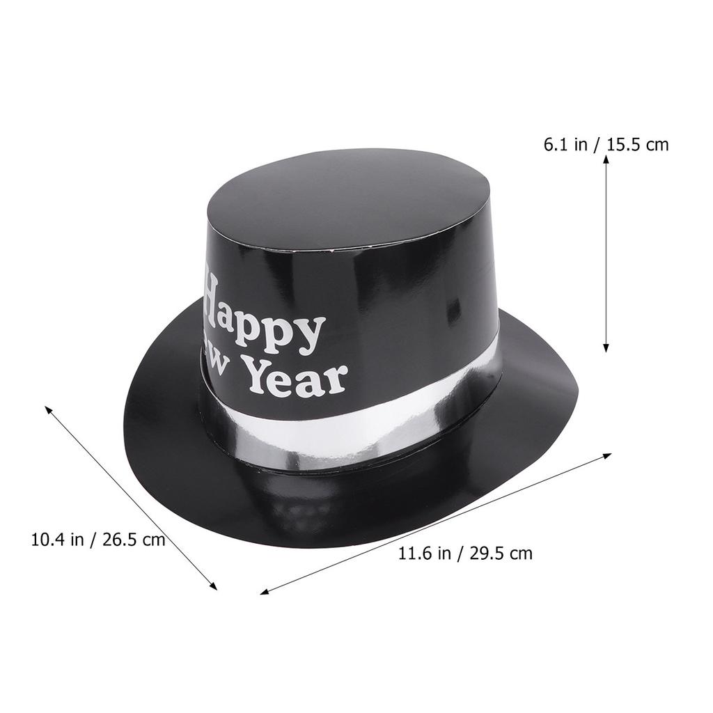 5Pcs Party Birthday Hats Paper New Year Tophat Headdress Props Lightweight Comfortable Party Favors New Year Hats