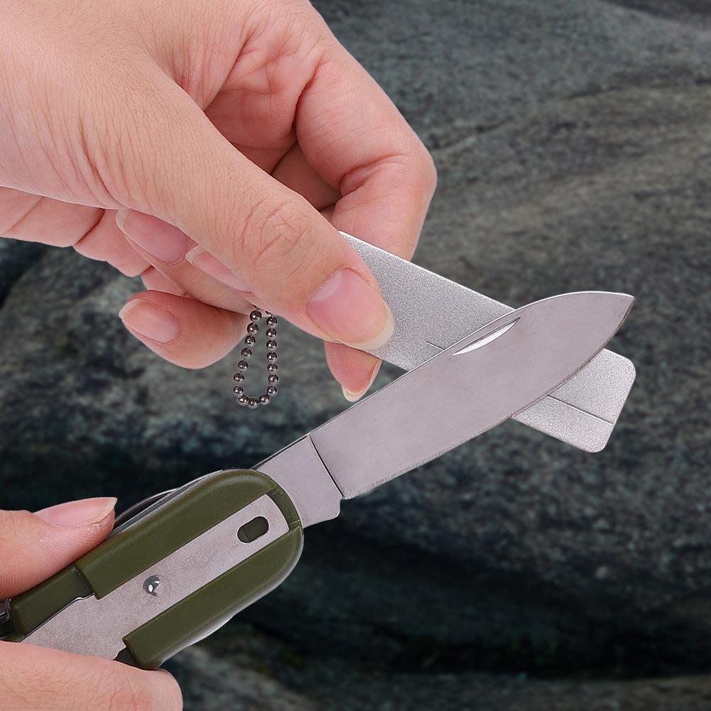 Outdoor Pocket Fish Hook Fishhook File Grinder Sharpener with Key Chain