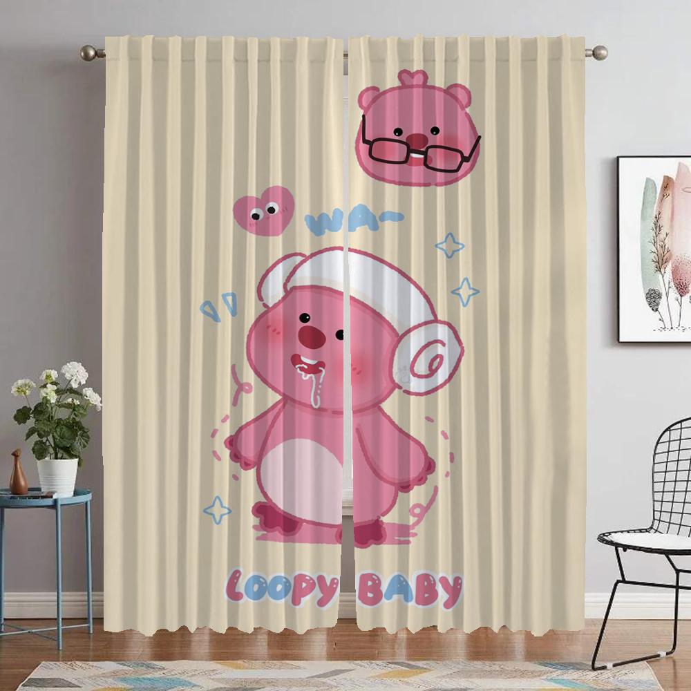 Kitchen Curtains 2 Pieces Pororo Halloween Decoration Home Interior Curtains for Living Room Curtain Tulle for Bedroom Shades