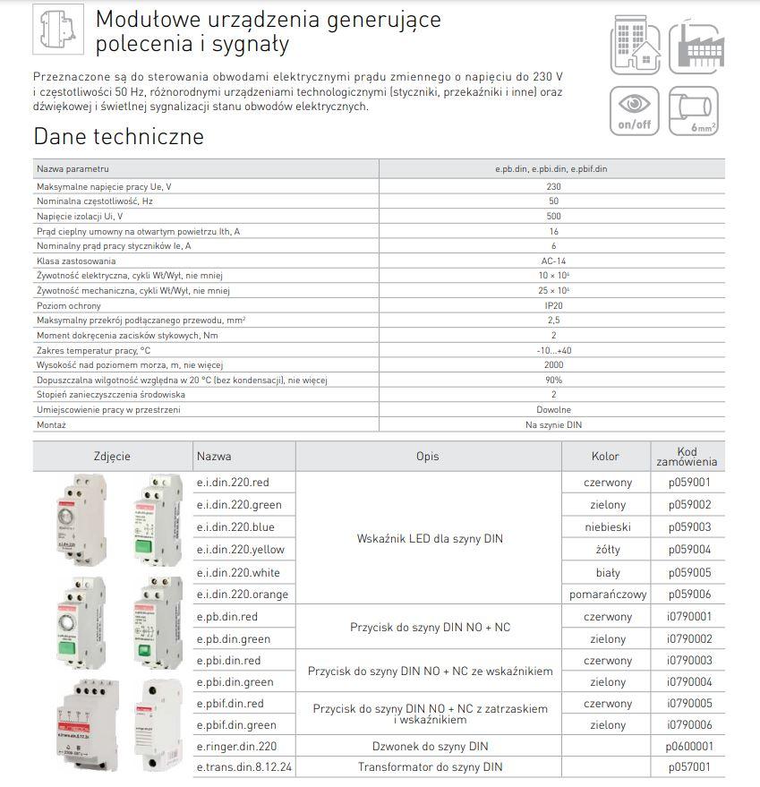 Signal Lamp For Din Rail Eidin.220 Red - Ex-P059001