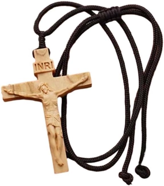 Jesus Cross Tre Halskjede, Tre Cross Halskjede, Kristen Katolsk Jesus Crucifix Halskjede for menn kvinner