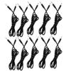 10 Sets Banana Test 4mm Male To Male Brass PA 32A 1000V Set Kit for Electricity Testing Black