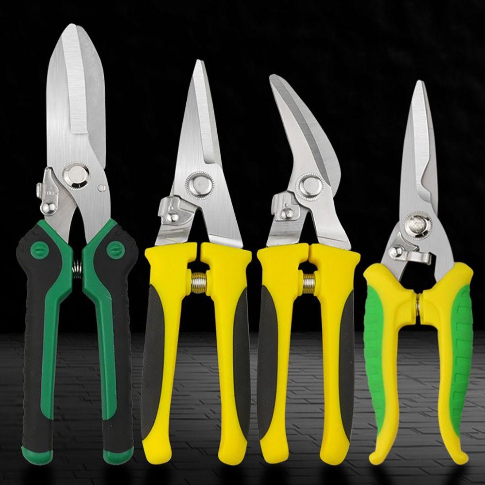

Stainless Steel Metal Scissors Multi-Purpose Tin Snips Cut Electrical Wire Iron