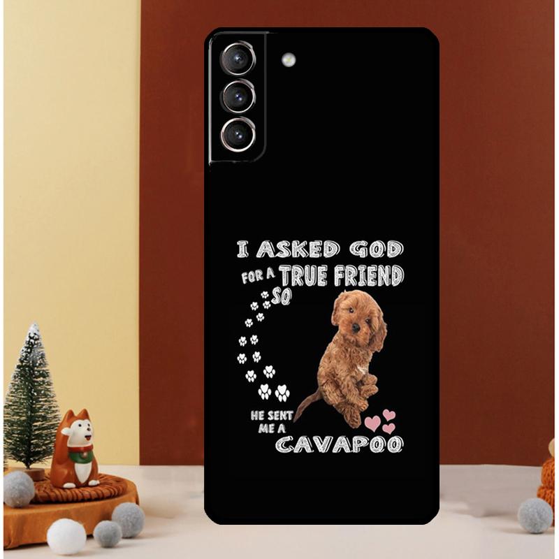 Cartoon Cavoodle Cavapoo Case For Samsung Galaxy S22 S23 S24 Ultra Note 20 10 Plus S8 S9 S10 S20 FE S21 FE Cover