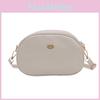 Oval Lightweight Pu Crossbody Bag With Solid Color Design For Wear Everyday