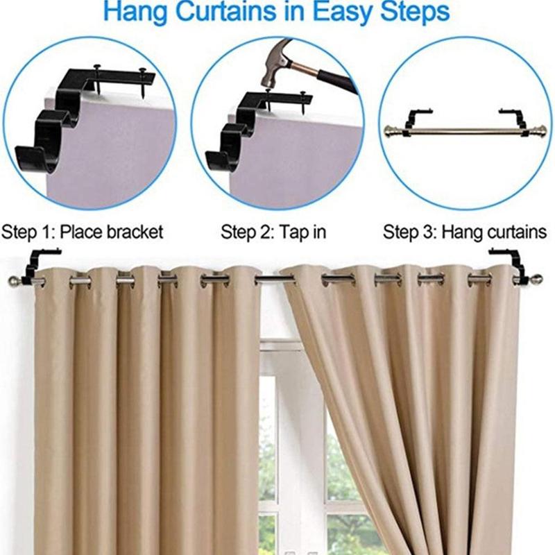 Hanging Curtain Rod Bracket Holder Window Brackets Frame W7u8 Günstig Kaufen Preis Kostenloser Versand Echte Bewertungen Mit Fotos Joom Hanging Curtain Rod Bracket, How To Hang A Curtain Rod With 3 Brackets