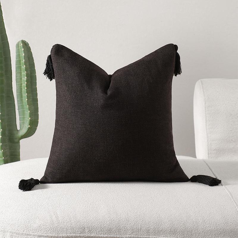 Kissenbezug im nordischen Stil, leicht luxuriös, Sofakissen, Quastenkissen, Kissenbezug, Bett, Wohnzimmerkissen, Lendenstütze