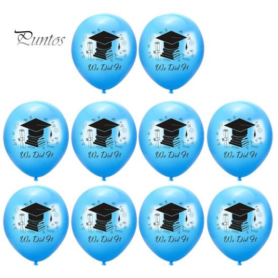 

10 шт. модные блестящие утолщенные воздушные шары для выпускного сезона реквизит для фотографий выпускные воздушные шары для вечеринок синий