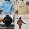 Womens Fleece Hoodie With Letter Print And Kangaroo Pocket For Casual Winter Wear
