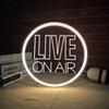 Neon Live On Air Light Sign, USB Powered On Air Led Light Up Sign, Dimmable Wall Décor Round On Air Streaming Neon Sign for Streamer, Gamer, Game