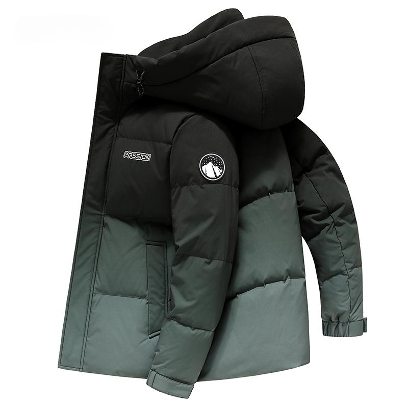 Men's Down Jacket Short Winter Hooded Casual Fashion Warm Duck Down Jacket
