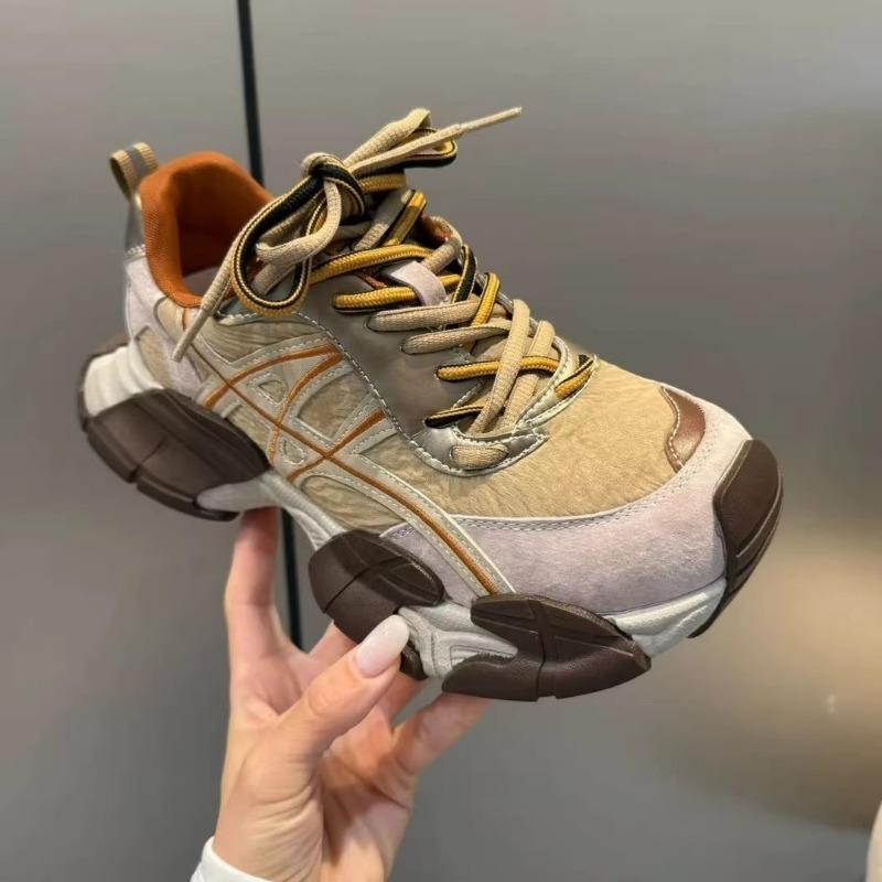 Women S Retro Chunky Sneakers Thick Sole Breathable Casual Shoes