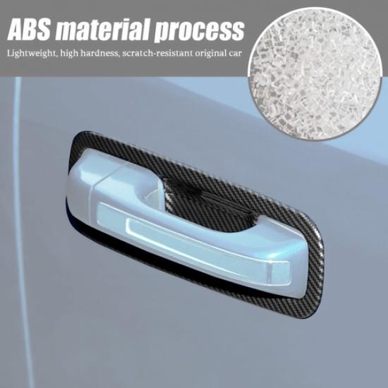 For  - 2025 Dodge Ram 1500 Carbon Fiber Exterior Door Handle Bowl Cover Trim