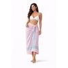 Women's Handmade Cotton Sarong Indian Block Print Paisley Floral Pareo Beach Wrap Cover-Up Scarf Dupatta Pink Sage 72x44 Inch
