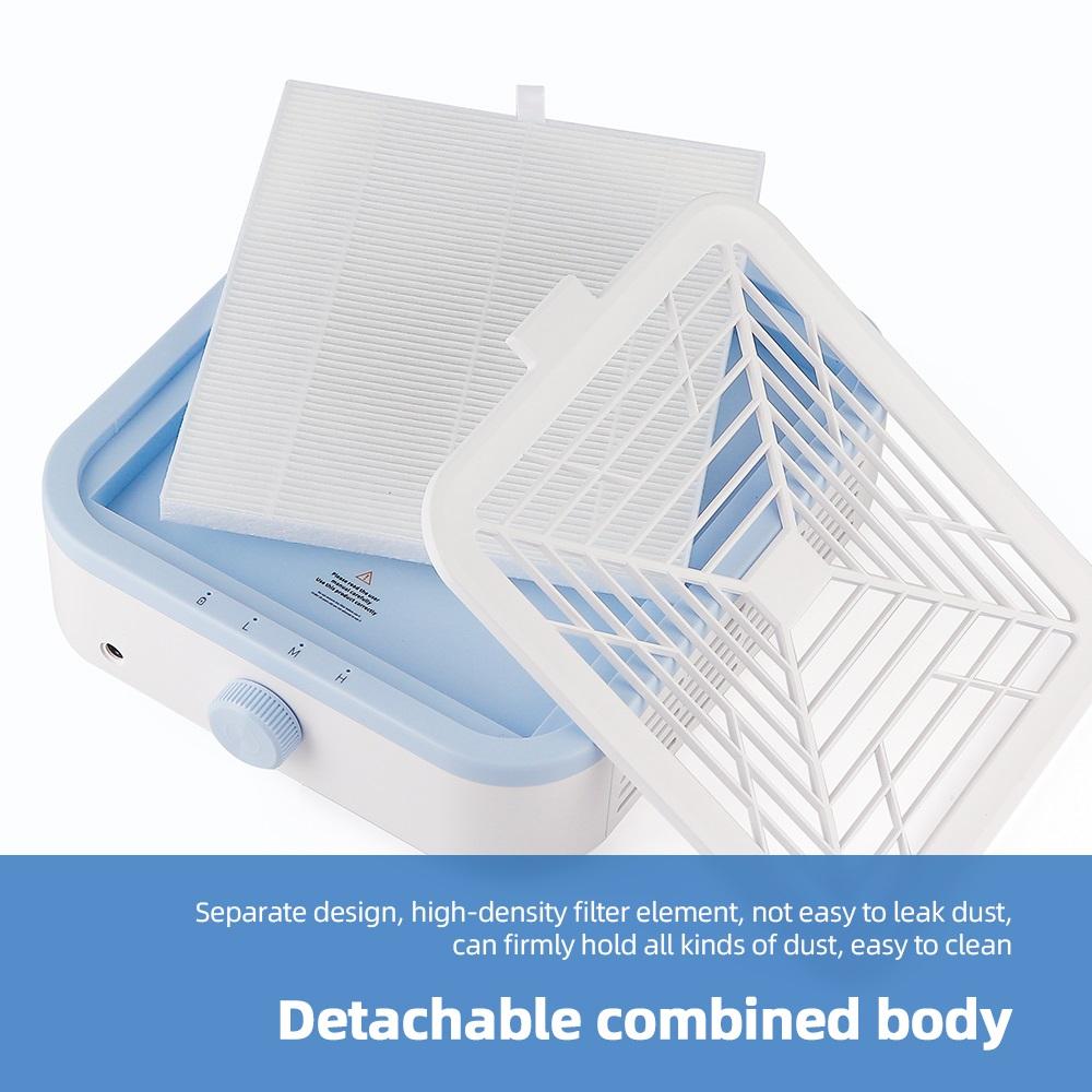 Wireless 120W Super Suction Nail Dust Collector Brushless Nail Dust Extractor Nail Art Manicure Fan Vacuum Cleaner With 2 Filter