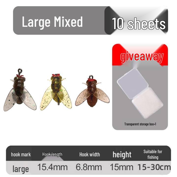 Bionischer Weichfliegenfischhaken: Künstlicher Insektenköder für Bachfischen, Weißfische und Döbel.