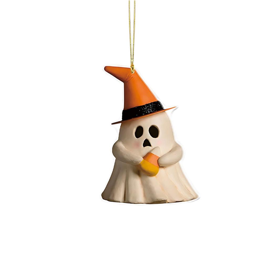 Halloween 2D Acrylic Pendant Pumpkin Ghosts Cartoon Cute Keychain Pendant