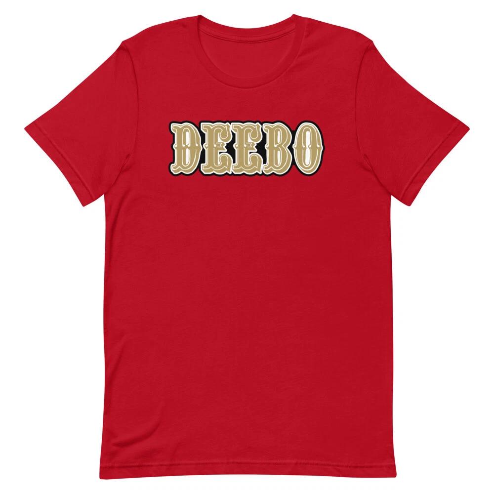 DEEBO Samuel Saloon Font 49ers Football Graphic Tee Shirt Unisex t-shirt 4XL
