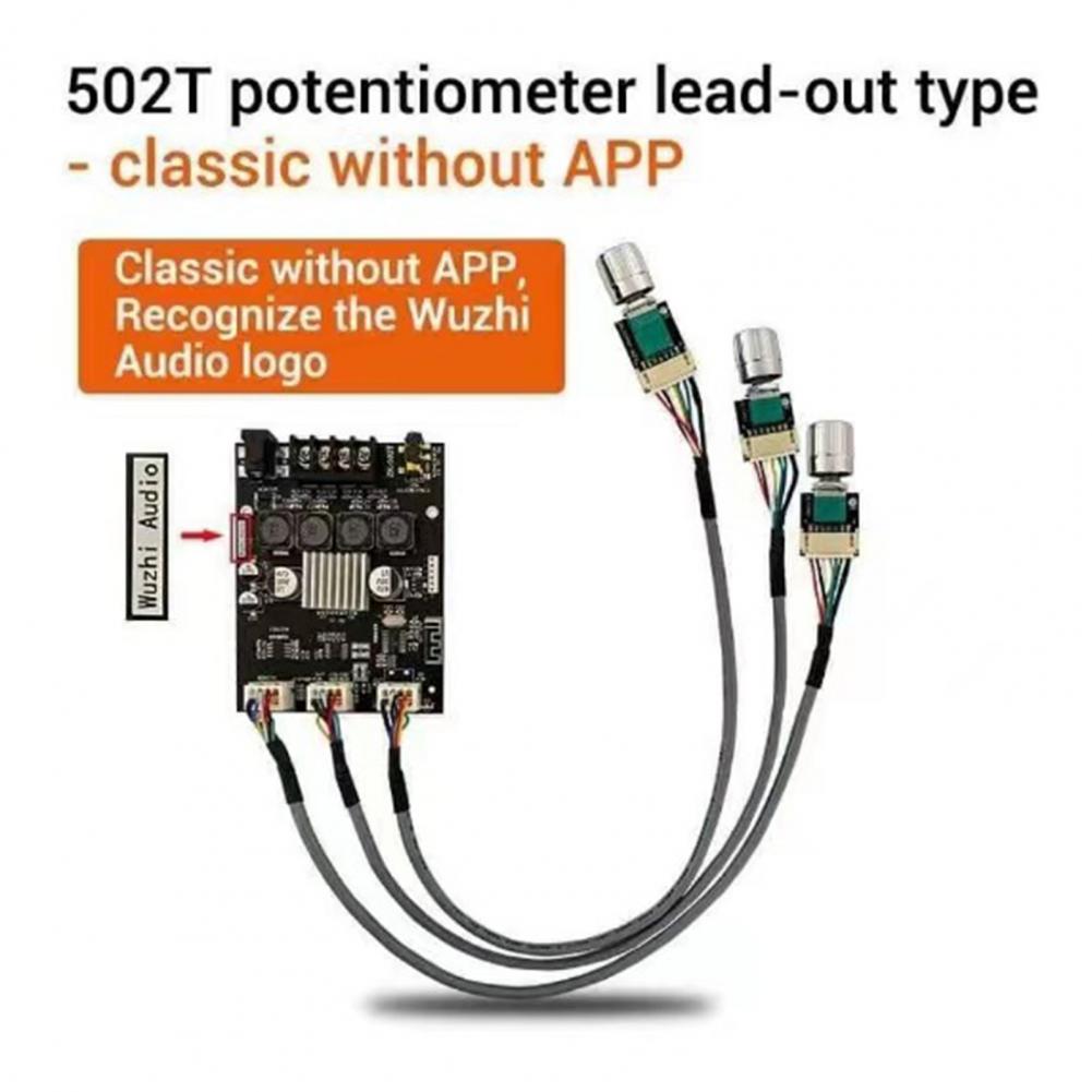 Audio Amplifier Board Module ZK-502T Pre-Amplifier Board Stereo 50W*2 Sound Overheating Protection Dual-Channel Output Module