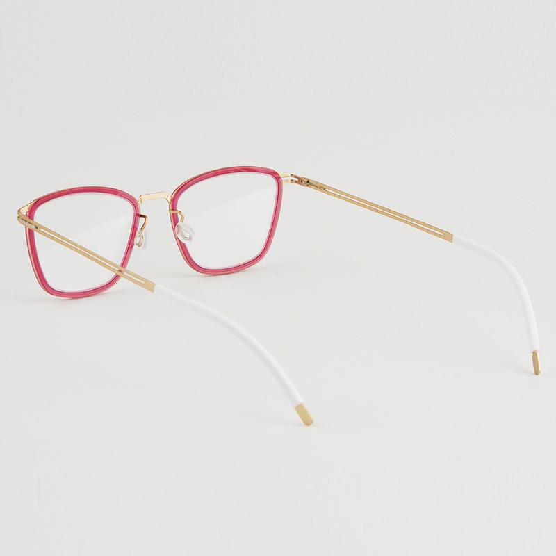 New Men's Square Titanium Screwless Glasses Frame Women Fashion Ultralight Brand Designer Eyewear Handmade Eyeglasses Spectacles
