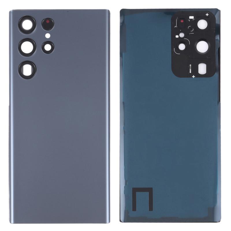 

For Samsung Galaxy S22 Ultra 5G S908 Replacement Battery Housing with Adhesive Sticker+Lens Cover (without Logo) Blue