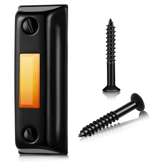 

Металлический переключатель дверного звонка с теплым желтым светом, настенный винтажный простой монтаж, кнопка открывания двери гаража для дома чёрный