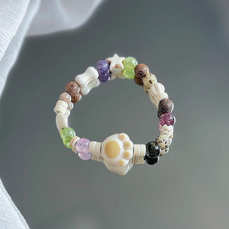 Women's Summer Beaded Ceramic Bracelet: Fade-Resistant Niche Design Gift