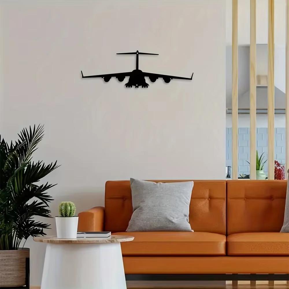 Stunning 1pc Metal Transport Aircraft Wall Decoration! Scene Decoration. Ideal for Home Kitchen Indoor and Outdoor Wall Decor.