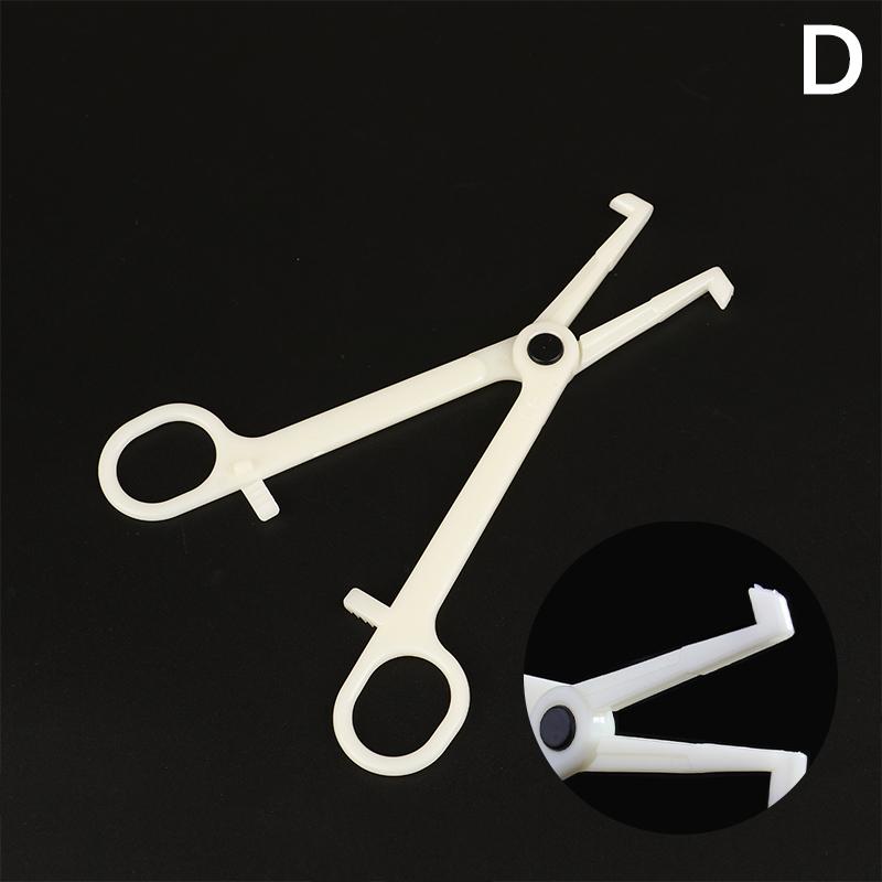 

1Pc Disposable Sterile Slotted Round Navel Forceps Clamp Triangle Open Plier Ear Nose Piercing Tools Tattoo Piercing Supply D