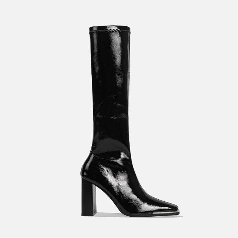 Fashion High Heels Women High Boots Designer Chunky Knee High Shoes Winter 2025 Dress Goth Gladiator Chelsea Boots Fashion Mujer Shoes