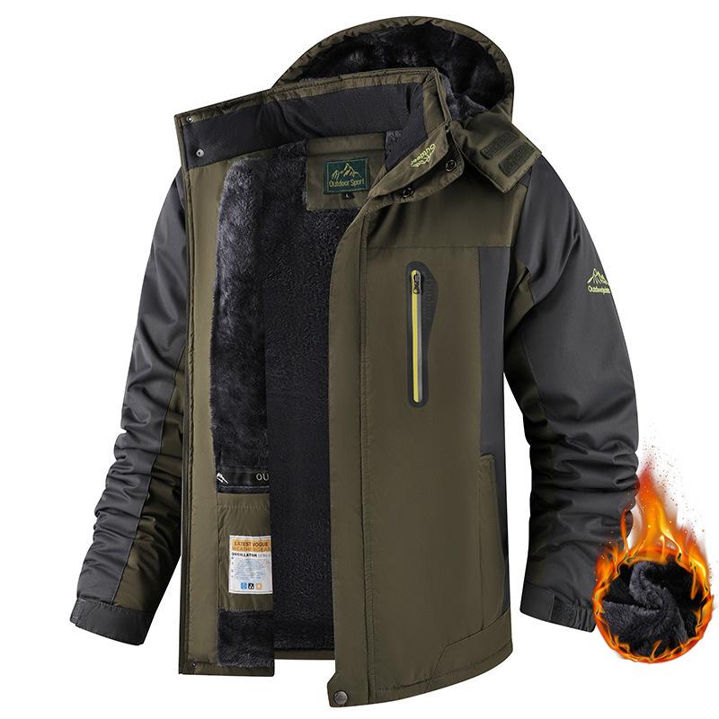  Men's Loose Casual Cotton Jacket Solid Color Short     Winter Warm Coat