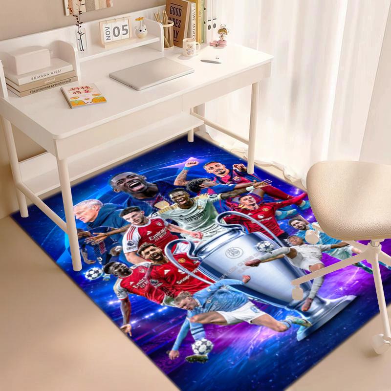 players Lamine Yamal and Erling Haaland, Vinicius Junior and Kylian Mbappé carpet is suitable for living room and bedroom office decorative carpet L1