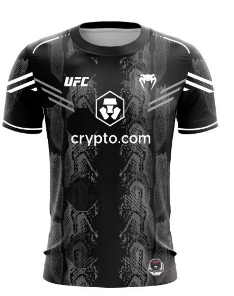 UFC Venom Crypto Rövid Ujjú Póló, Sportos Atlétikai Teljesítményű Póló