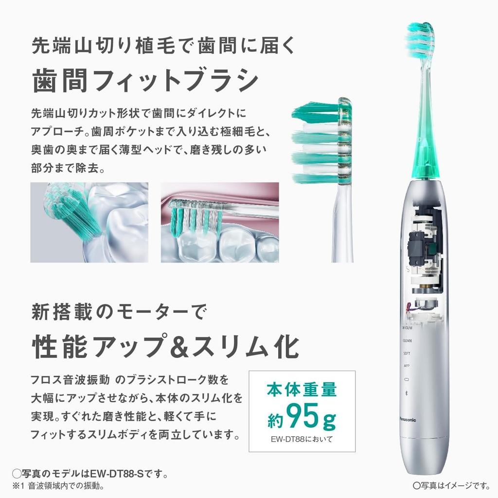 Panasonic EW-DT88-S Doltz Sonic Vibration Toothbrush Silver W Cas JP FS