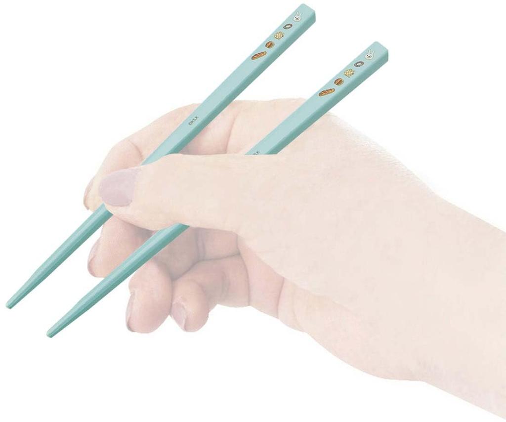 Skater Chopsticks and Chopstick Case Set for Made in Dishwasher for Boys and Children, 16.5cm, Japan, Safe, Slide-Type, "Bread Thief" Design, Girls,