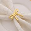 Non-deformable Bow Napkin Rings Reusable Romantic Napkin Holders for Daily Dining Formal Event Table Decor
