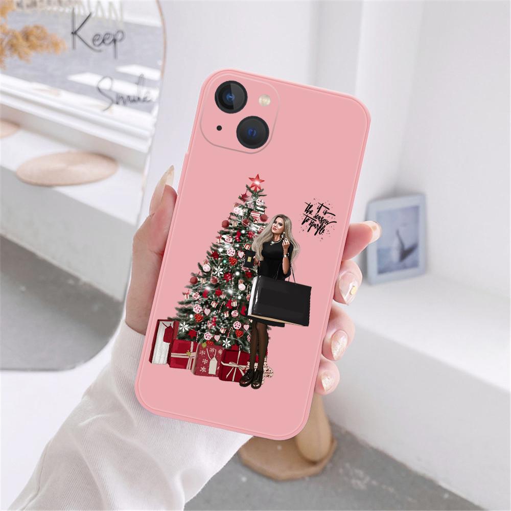 Christmas New Year Gifts Phone Case For iPhone 16 15 14 13 12 11 Pro Max Mini X XS SE4 7 8 Plus 16E Shockproof Non-Slip Cover