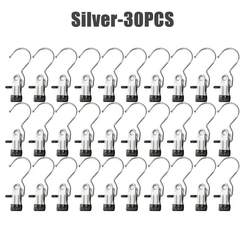 10-100pcs Stainless Steel Clothespins Laundry Clothes Pegs Hook Portable Hanging Clothes Clip Wardrobe Clothes Organizer Hanger