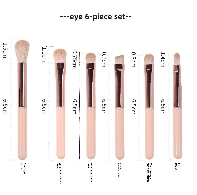 Přenosná sada zatahovacích štětců na make-up: Štětce na oční stíny, korektor a tvářenku