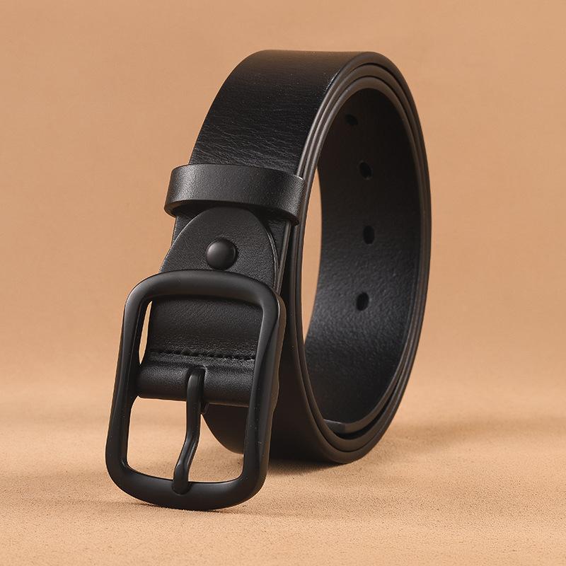 Riem voor mannen Echt leer Vintage Cowboy voor jeans Herenbroekriem Herenriemen Bruine taillebandriem Homme Bruine riem DT161