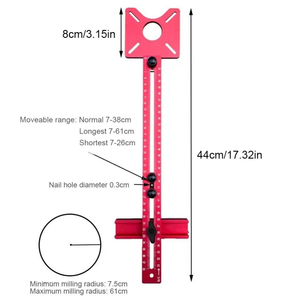 Adjustable Drill Punch Locator Aluminum Zinc Zinc Alloy Wood Drilling Dowelling Guide  Hole Punch