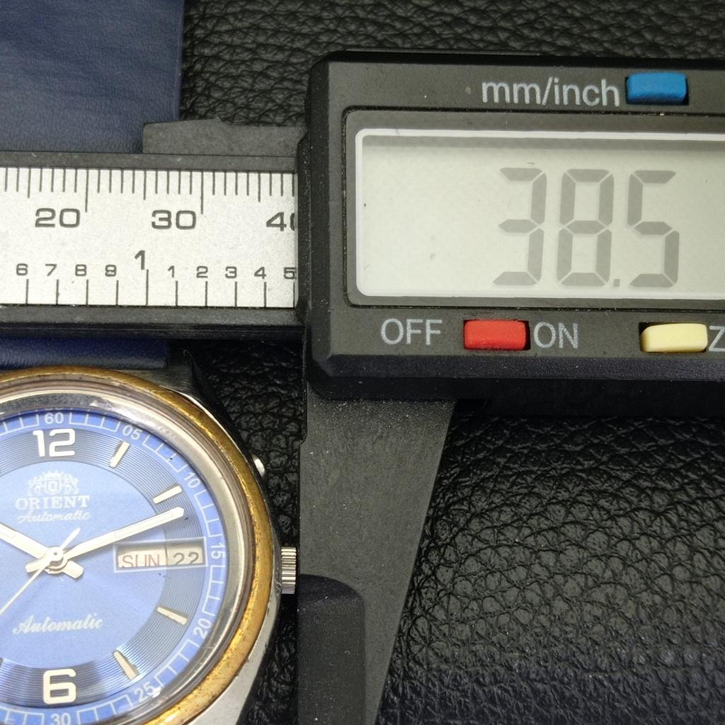 AUTOMATIC VINTAGE ORIENT 46941 JAPAN MENS BLUE COLOR DIAL WATCH a500727-5 R154-a500727