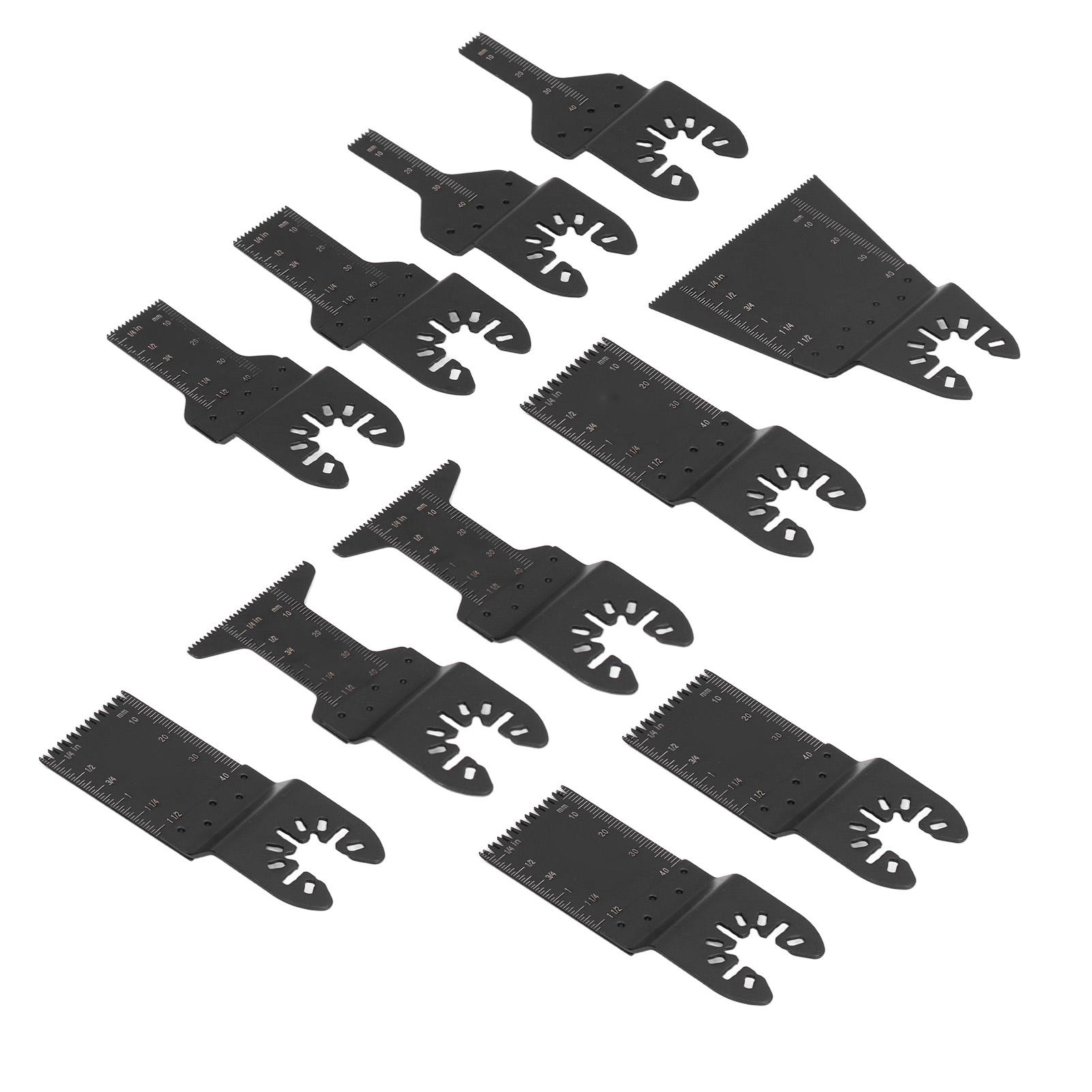 

11PCS Oscillating Saw Blade Quick Release Carbon Steel Woodworking Straight Multitool Blade Kit