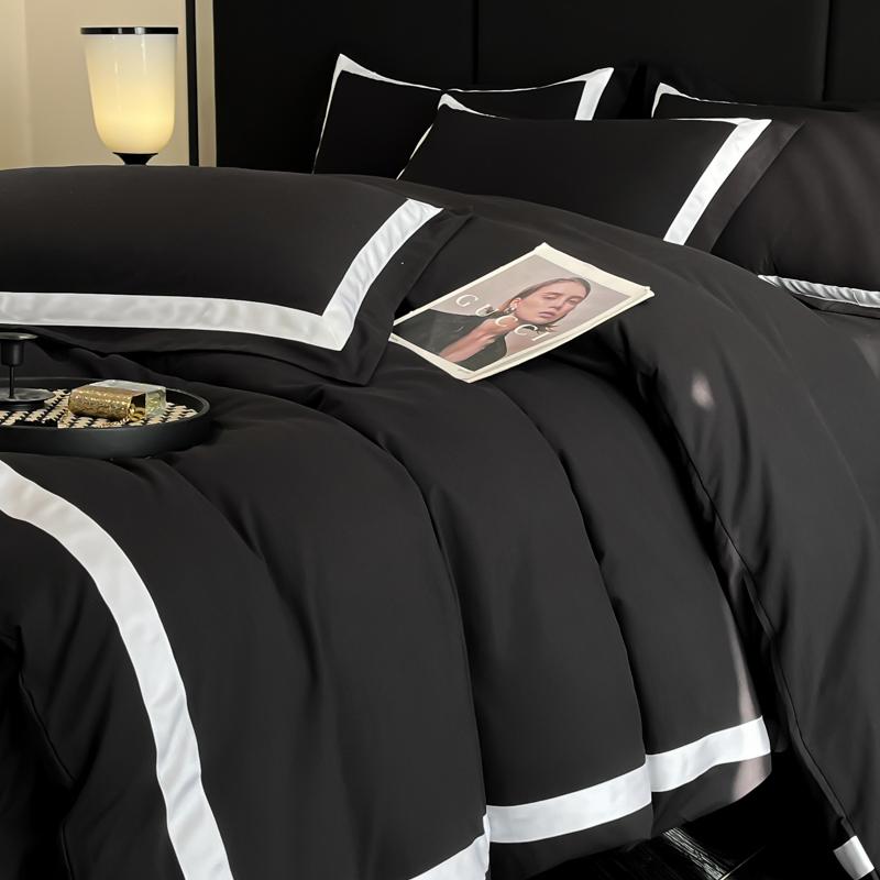 Hotel Beddengoed Sets Dik Geborstelde Lakens Witte Dekbedovertrek Set Kussensloop Vierdelig Volledig Afsluitbaar voor Thuis Cadeau Flat Bed Sheet&King 220x240 4pcs