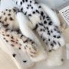 Šála s leopardím vzorem z umělé rysi srsti: Plyšový, Všestranný, Prémiový zimní nákrčník