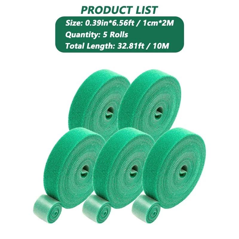 

Tutors for Plants Self-adhesive Plant Nylon Cable Tying Climbing Plant Support Green Fastener Tape Reusable Care Garden Supplies 1cm x 2M (Each Roll)