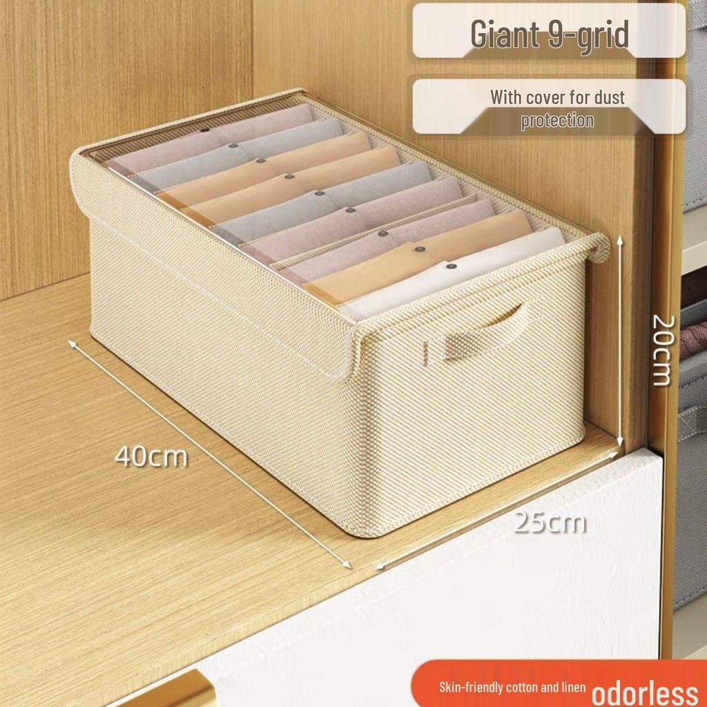 Foldable Fabric Organizer: Clothes, Underwear & Pants Storage Box for Wardrobe